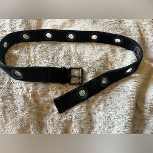 Express Black Belt with Silver Accents